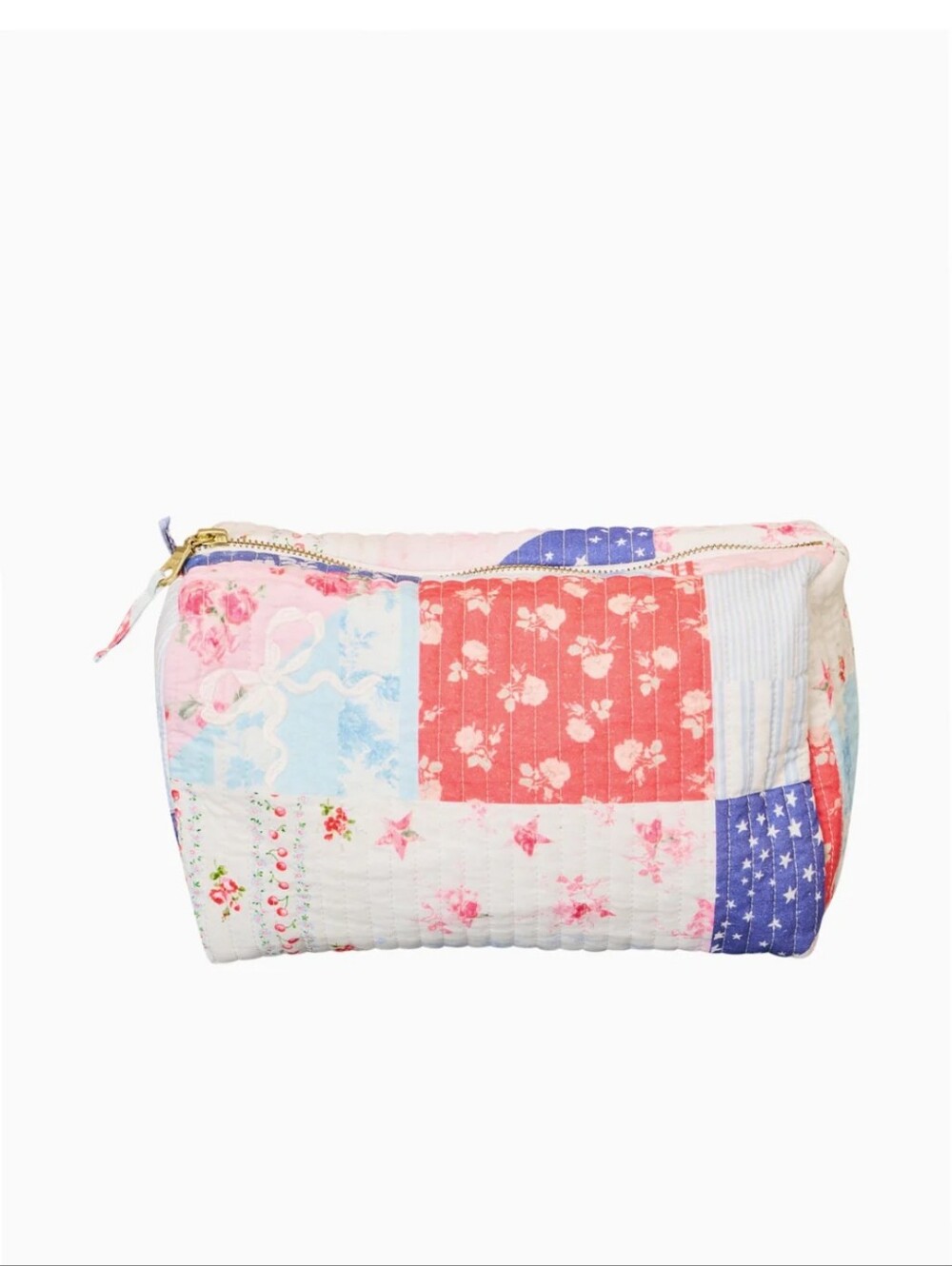 Love Shack Fancy Octavia Patchwork Print Cosmetic Bag